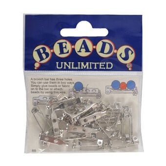 Beads Unlimited Brooch Bar Findings 20mm 24 Pack