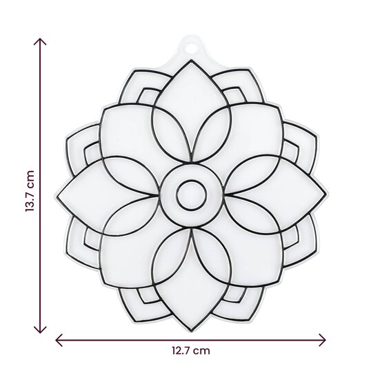 Flower Mandala Plastic Suncatcher image number 6