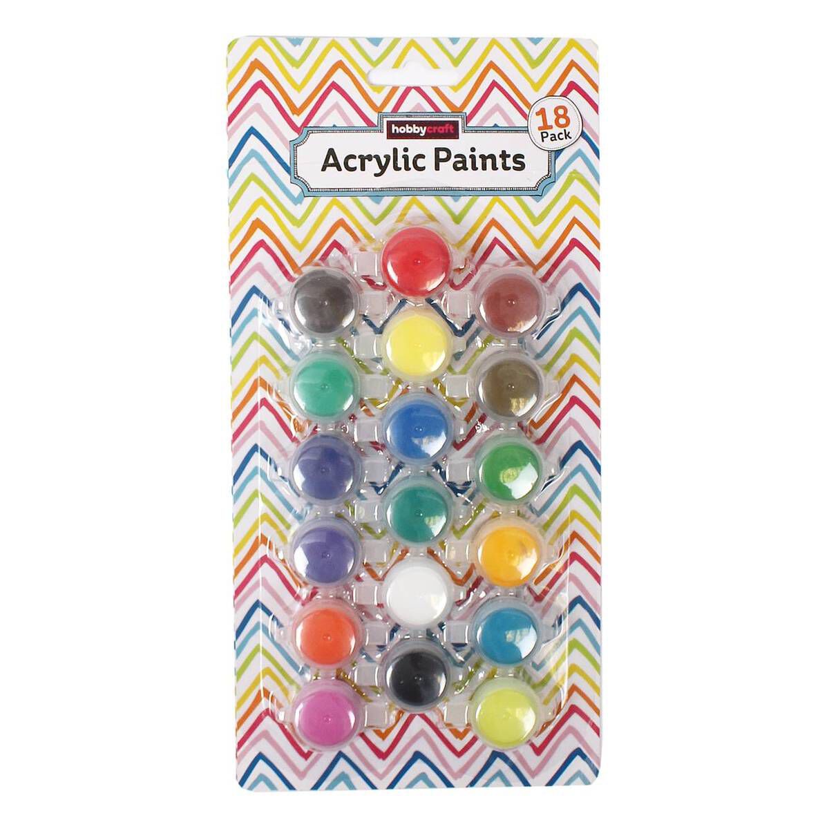 Acrylic Paints 5ml 18 Pack Hobbycraft