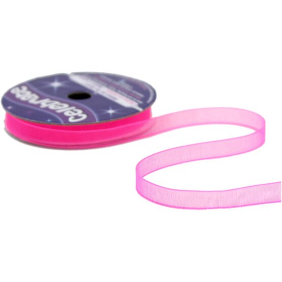 Hot Pink Organdie Ribbon 6mm x 8m image number 3