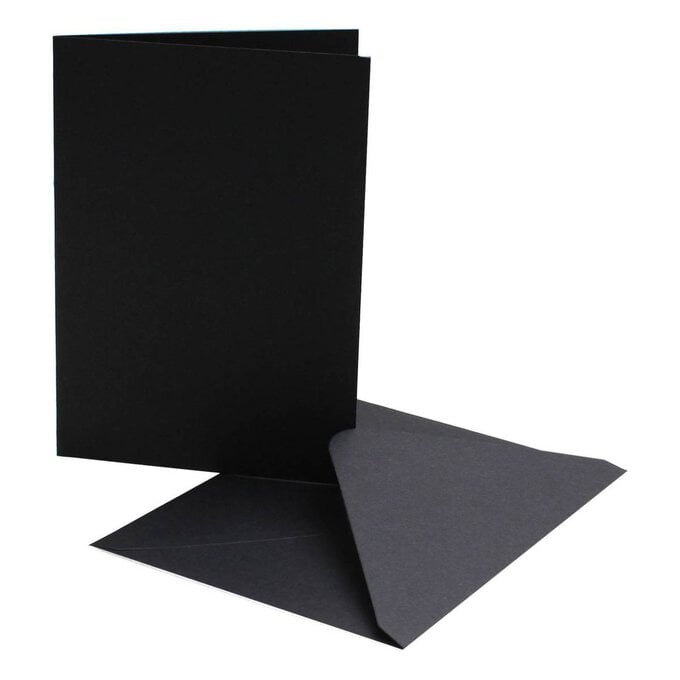 Black Cards and Envelopes A6 6 Pack image number 1