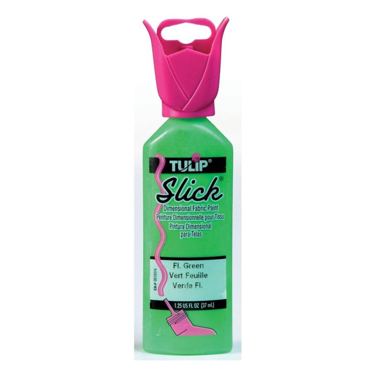Tulip Neon Green Slick Fabric Paint 37ml Hobbycraft