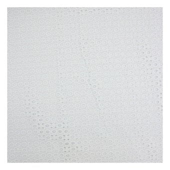 White Large Broderie Anglaise Fabric by the Metre image number 2