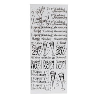 Anita's Silver Wedding Anniversary Outline Stickers image number 2