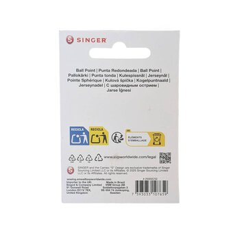 Singer Ballpoint Machine Needles Size 90 5 Pack