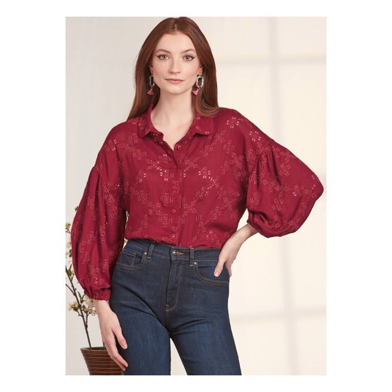Simplicity Women&rsquo;s Button Down Top Sewing Pattern S9646 (18-26) image number 6