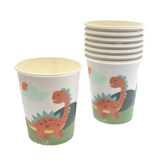 Dinosaur Party Paper Cups 8 Pack image number 1