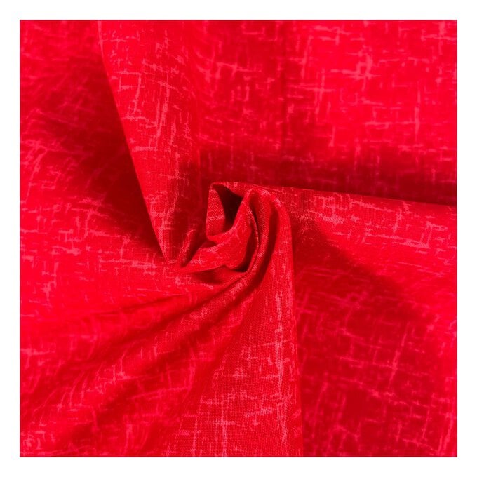 Red Cotton Textured Blender Fabric by the Metre image number 1
