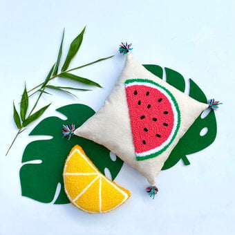 How to Make Punch Needle Fruit Cushions