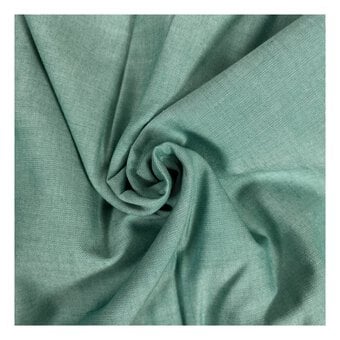 Jade Cotton Oxford Chambray Fabric by the Metre