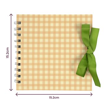 Spiral Bound Gingham Scrapbook 6 x 6 Inches image number 5