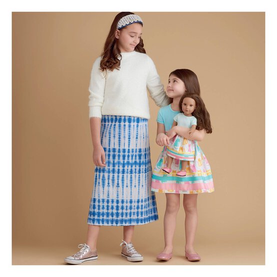 Simplicity Children&rsquo;s and Dolls' Skirts Sewing Pattern S8961 (7-14) image number 2
