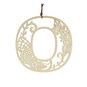 Wooden Filigree Hanging Letter O 12cm image number 2