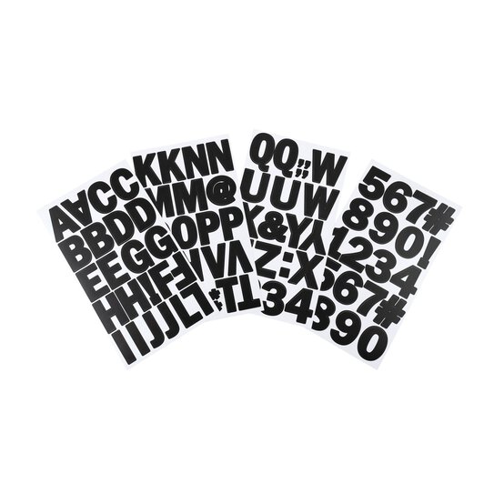 Black Vinyl Letter Stickers 86 Pack image number 1