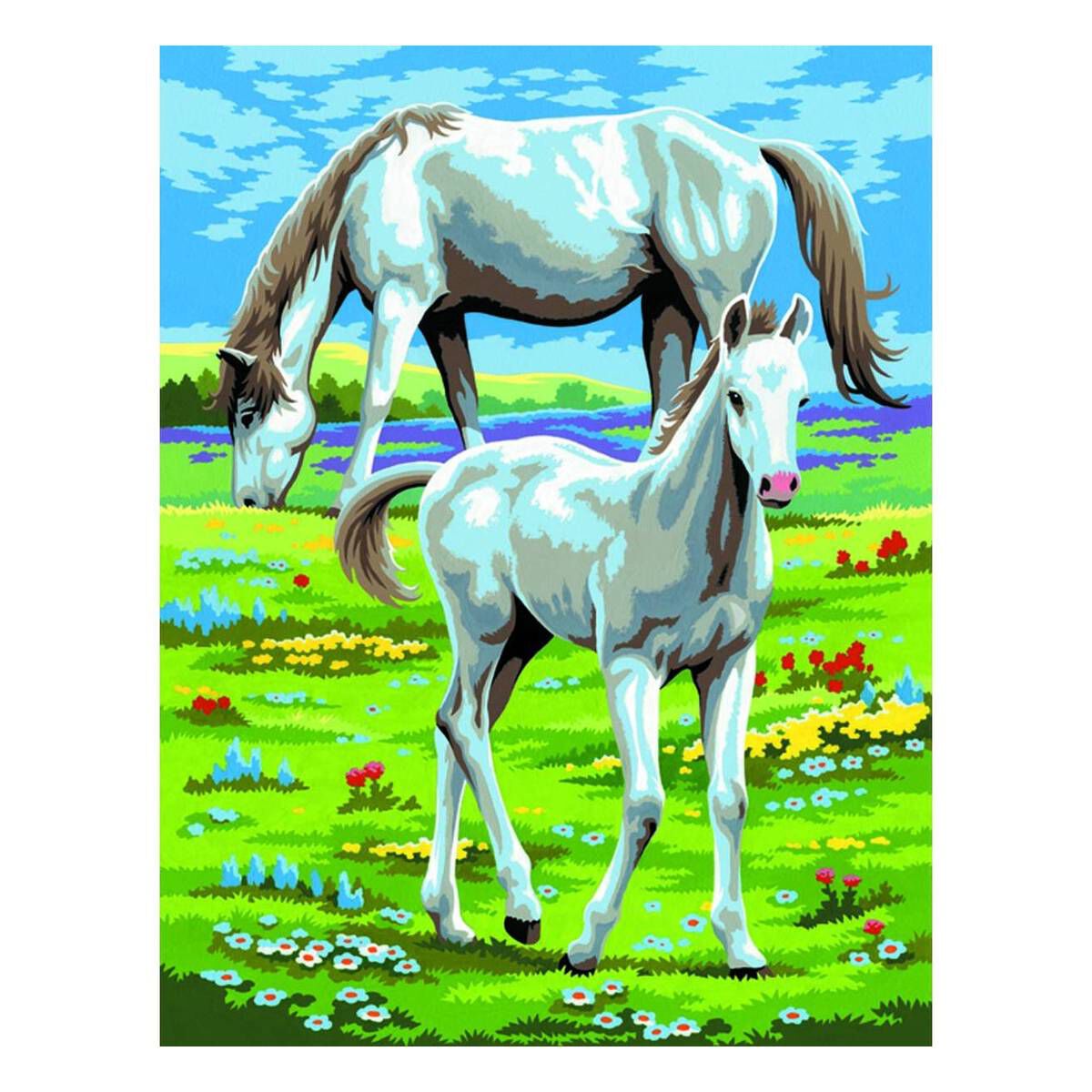Junior Painting By Numbers Horses 2 Pack Hobbycraft