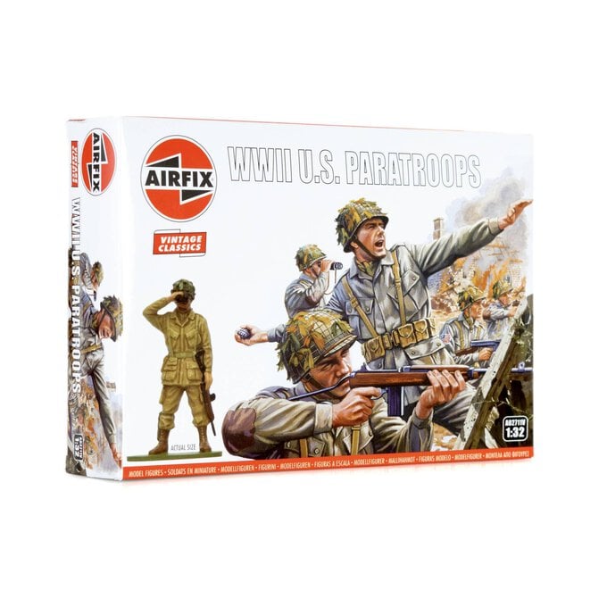 Airfix WWII U.S. Paratroops Model Kit 1:32 image number 1