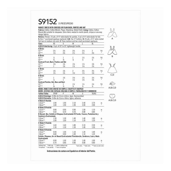 Simplicity Babies&rsquo; Dress Sewing Pattern S9152 image number 2