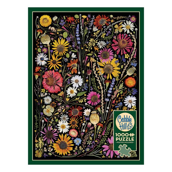 Cobble Hill Flower Press Happiness Jigsaw Puzzle 1000 Pieces image number 2