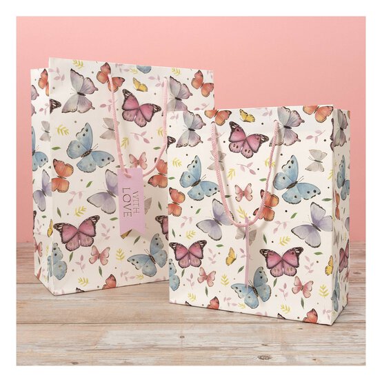 Butterfly Print Gift Bag 26.5cm x 33cm  image number 2