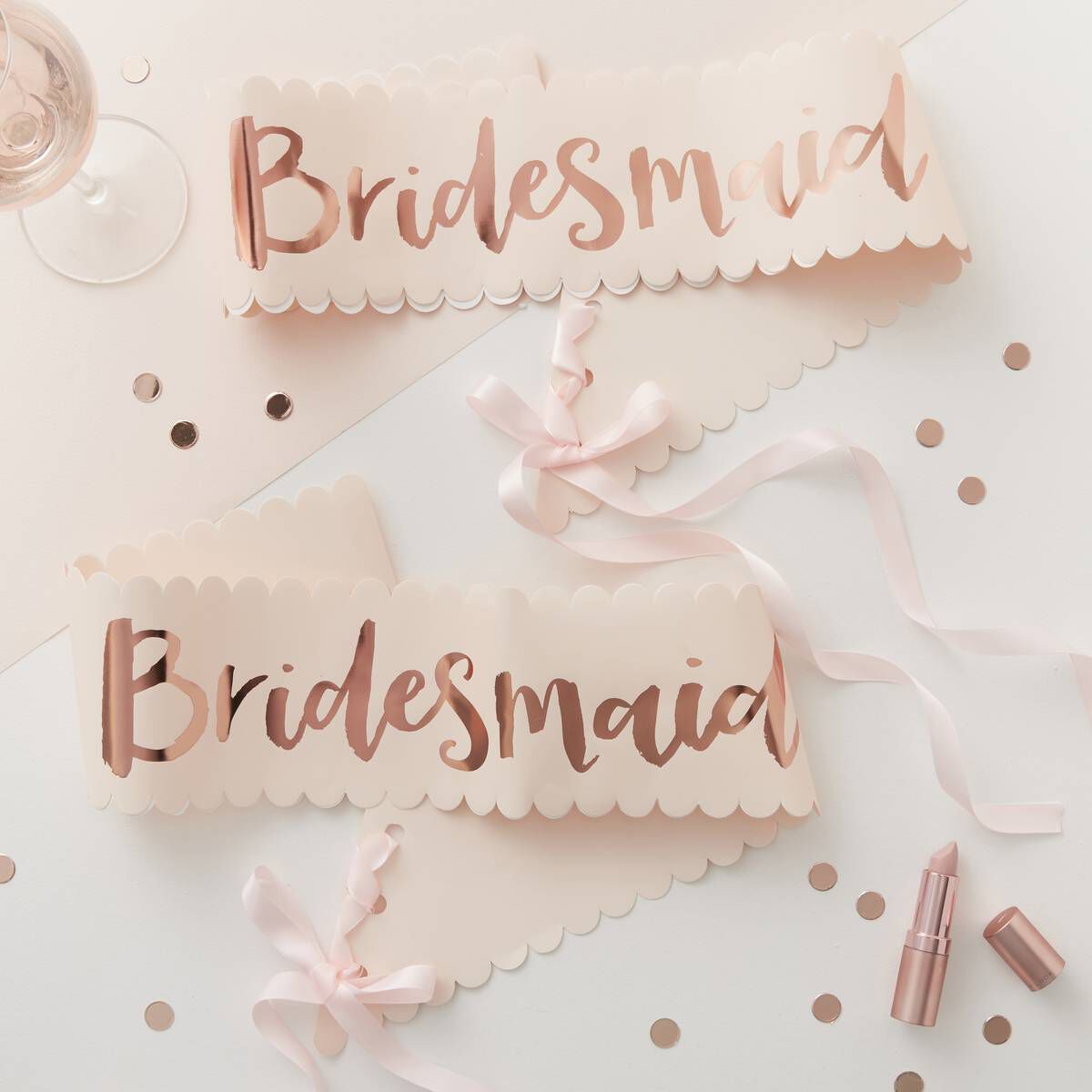 Rose Gold Bridesmaid Sashes 2 Pack Hobbycraft