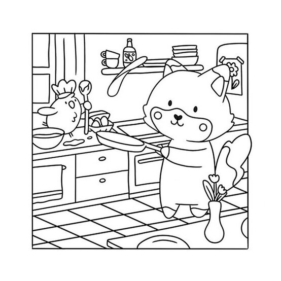 My Little Cosy Life Foodies Colouring Book image number 2