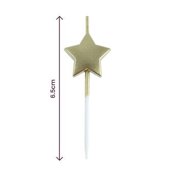 Whisk Gold Star Candles 5 Pack image number 3