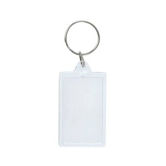 Clear Rectangle Keyrings 10 Pack image number 3