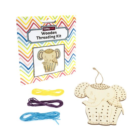 Elephant Wooden Threading Kit image number 1