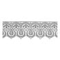 Silver 60mm Metallic Ornate Motif Lace Trim by the Metre image number 1