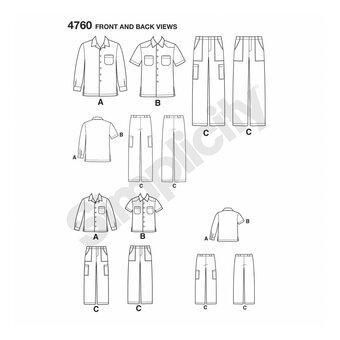 Simplicity Boys’ and Men’s Separates Sewing Pattern 4760