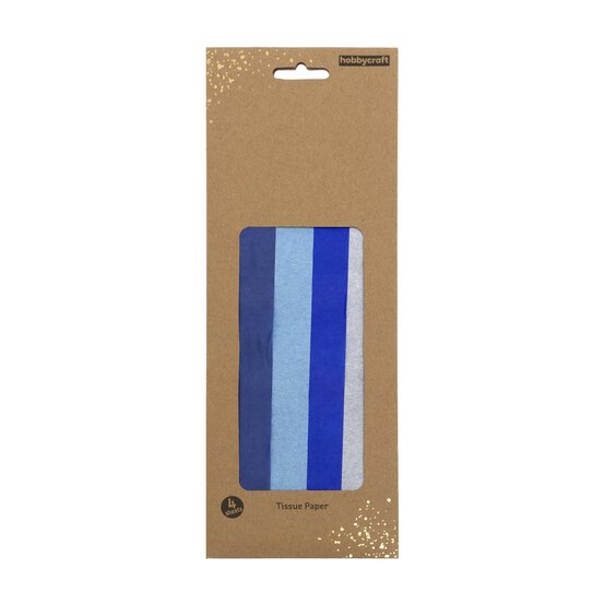 Assorted Blue Tissue Paper 50cm x 75cm 4 Pack image number 3