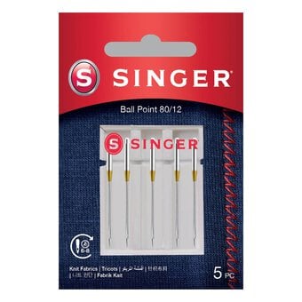 Singer Ball Point Machine Needles Size 80 5 Pack