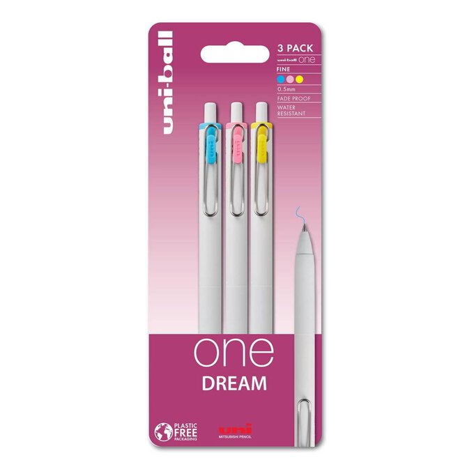 Uni-ball One Dream Fine Pens 3 Pack image number 1