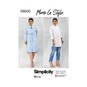 Simplicity Women's Shirt Dress Sewing Pattern S8830 (H5 6-14) image number 1