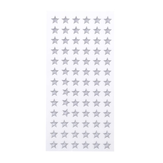 Silver Star Puffy Stickers 78 Pack image number 1