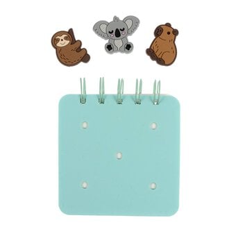 Mini Blue Notebook with Charms