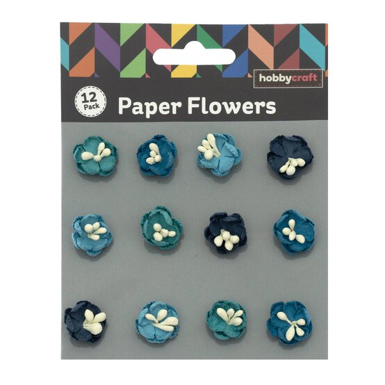 Handmade Blue Sky Odette Flowers 12 Pack image number 4