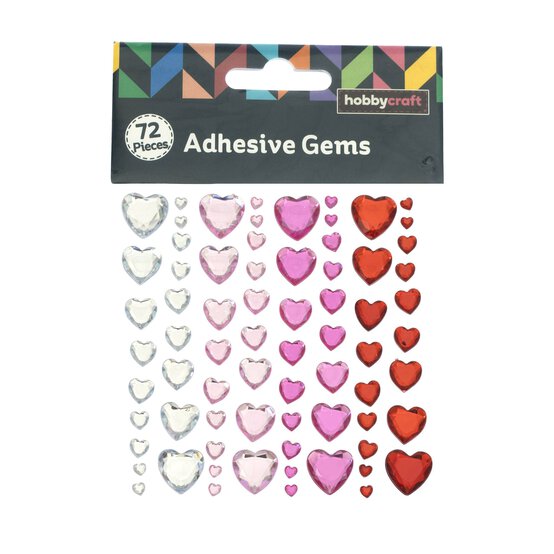 Heart Gem Stickers 72 Pack image number 4