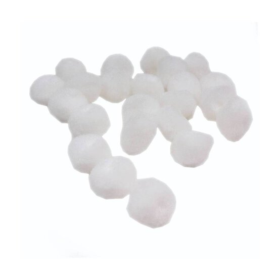 White Pom Poms 2cm 25 Pack