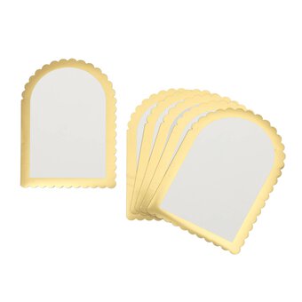Gold Foil Arched Cards 5 x 7 Inches 6 Pack
