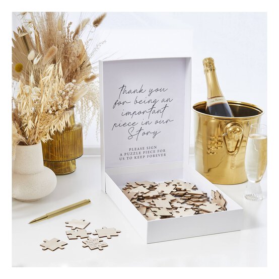 Wooden Jigsaw Guest Book 100 Pieces image number 3