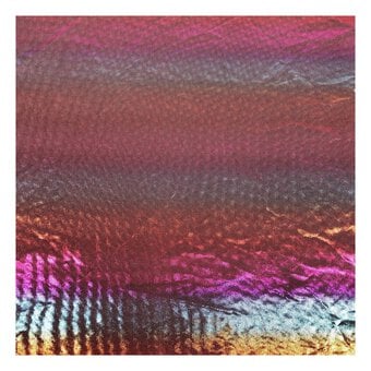 Pink Rainbow Foil Fabric by the Metre image number 2