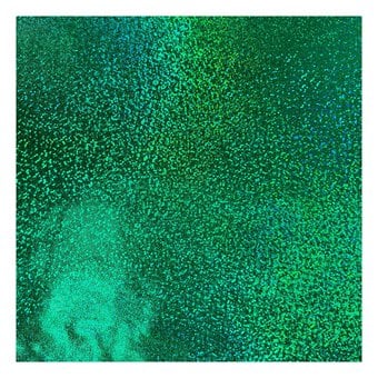 Emerald Hologram Foil Fabric by the Metre image number 2