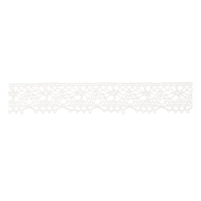 White 20mm Cotton Lace Trim by the Metre image number 1