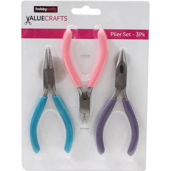 Pink Blue and Lilac Pliers Set 3 Pack image number 3