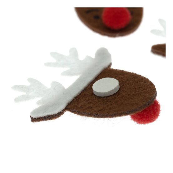Pom Pom Reindeer Felt Embellishments 3 Pack image number 5