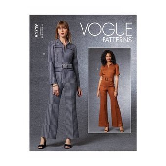 Vogue Jumpsuit and Belt Sewing Pattern V1719 (8-16)