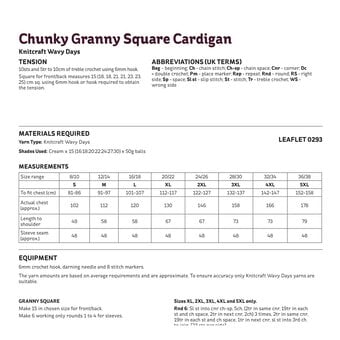 Knitcraft Chunky Granny Square Cardigan Digital Pattern 0293 image number 3