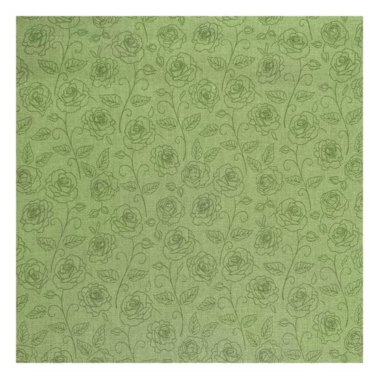 Lime Cotton Rose Blender Fabric by the Metre image number 2