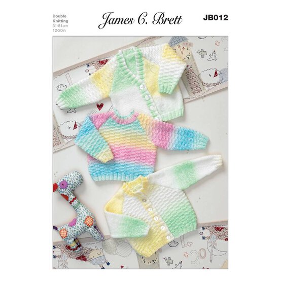 James C Brett Baby Marble DK Cardigan Pattern JB012 image number 1